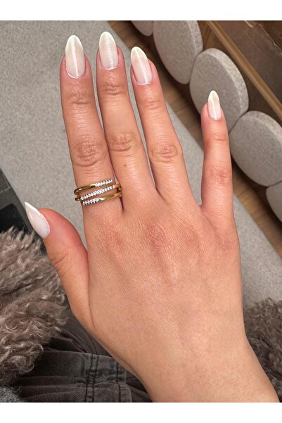 Kius خاتم ذهبي فضي حلزوني الشكل