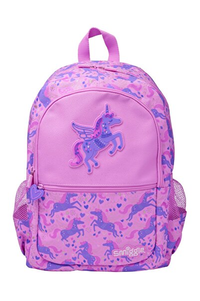 SMIGGLE حقيبة ظهر مدرسية كلاسيكية باللون الوردي للمغامرات