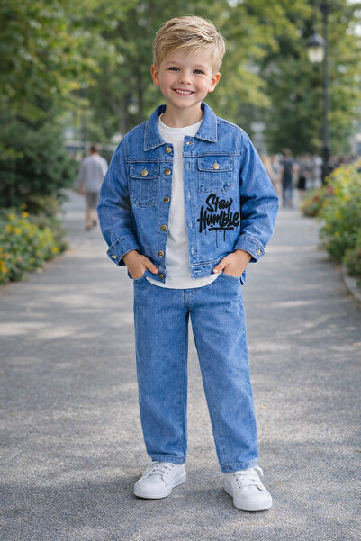 REMA STİL Erkek Çocuk Kot Takım Elbise