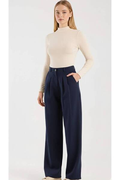 BTN BURUTEKİN 99 Palazzo Fabric Pants Model3