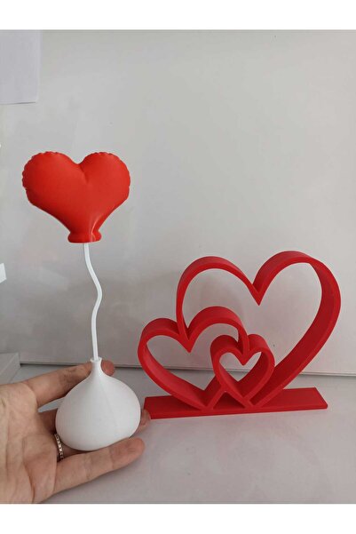 smilechild 3-Piece Heart and Heart-Shaped Balloon Decorative Object 13-20 cm ...