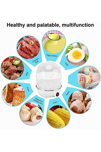 Generic جهاز طهي البيض من بابوريتش، غلاية بيض مزدوجة الطبقات، سعة 14 بيضة، مت...