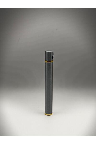 Zera Gri Renk Kalem Tasarımlı Tekrar Doldurulabilir Model Çakmak