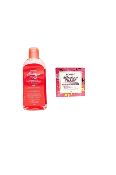 Himalayan Bonita pink salt body oil and body soap 80g