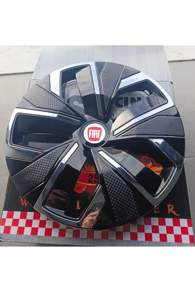 Universal Fiat Punto Uyumlu 15 inç Krom Çıtalı Jant Kapağı 4'lü Takım Amblem ...