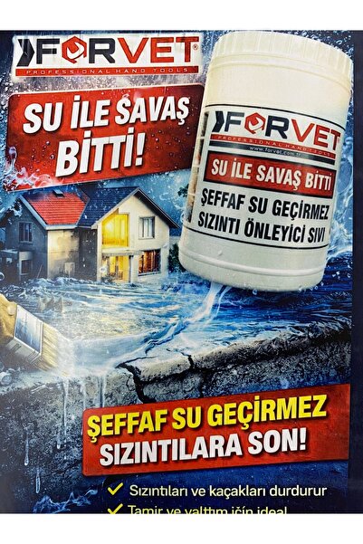 Forvet Şeffaf su sızıntı önleyici sıvı