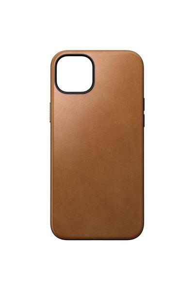 Nomad Leather Case for iPhone 15 Plus, MagSafe Compatible, Tan