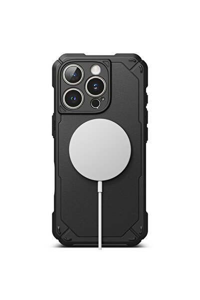 Ringke Carcasă magnetică Rugged Gear MagSafe pentru iPhone 16 Pro Max, neagră