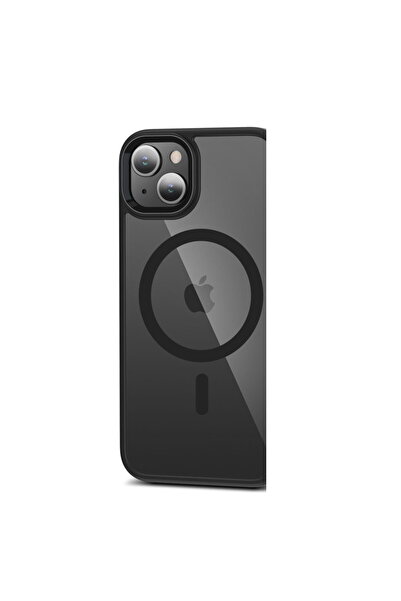 Tech-Protect Carcasă MAGMAT, compatibilă cu MagSafe, iPhone 15, neagră/transp...