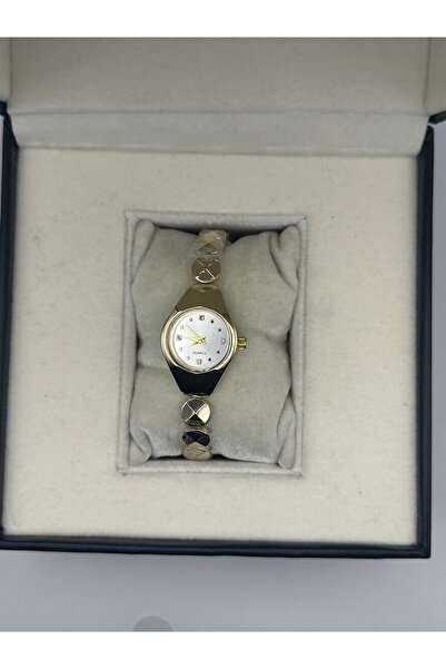 QUARTZ Round Case Minimal Vintage Retro Women's Wristwatch in Gift Box