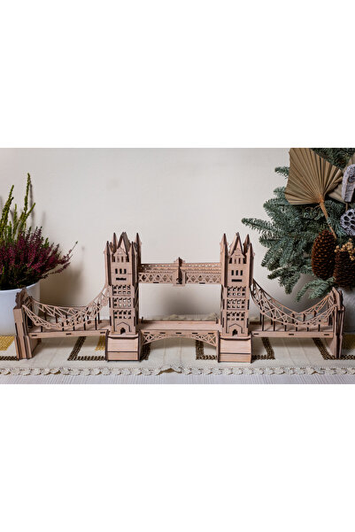 Amco Model 3D din lemn – Podul Turnului Londrei, detalii realiste, 66x25x9 cm