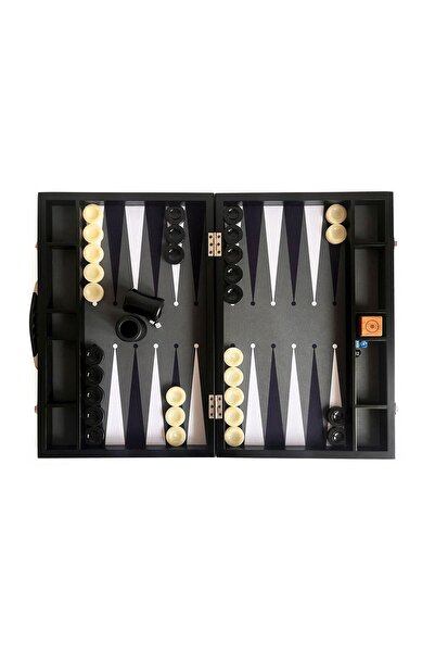 Helena Wood Art Tournament Size Backgammon Fabric Floor Mat 57X75 cm Gray Woo...