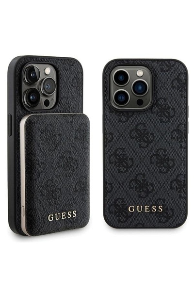 Guess 4G Metal Gold Case & MagSafe 5000mAh Power Bank for iPhone 14 Pro Max, ...