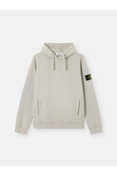 STONE ISLAND Kancalı cepli, normal kesimli kapüşonlu sweatshirt.