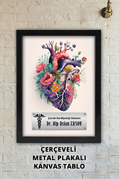 Cardiologist and Cardiologist, Name-Specific Painting, Doctoral Gift - Framed, Metal Plate Canvas Painting