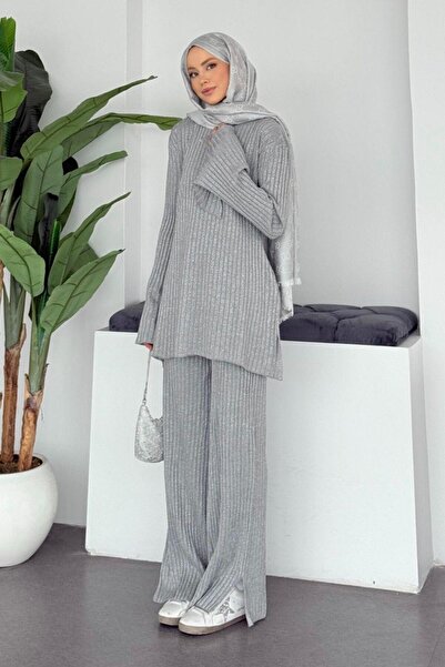 Şulemoda Giyim Kayla Glitter Suit Gray