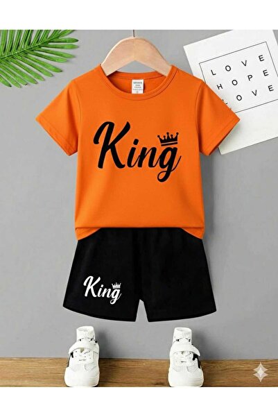 Nice Clothes Children's Tracksuit Set Hooded Unisex King Crown Print
