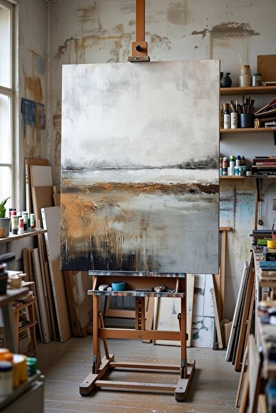 Nurşahın Resimleri El Yapımı Naturel Dekoratif Kanvas Tablo