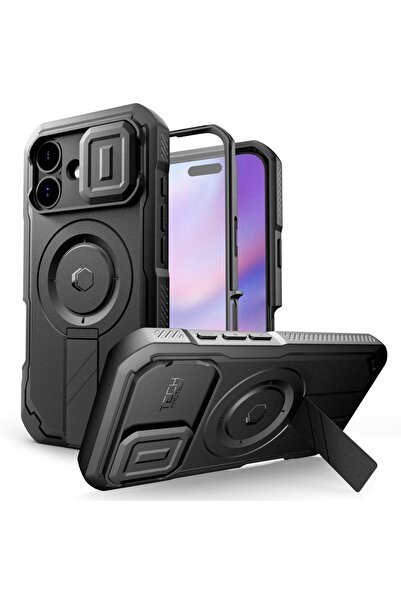 Tech-Protect Carcasă Kevlar MagSafe pentru iPhone 17, Neagră - Durabilitate d...