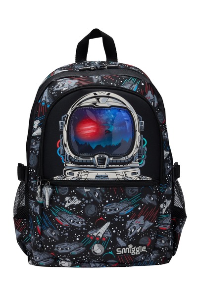 SMIGGLE Eclipse Classic Black School Backpack – 3 Zippered Compartments, Adju...