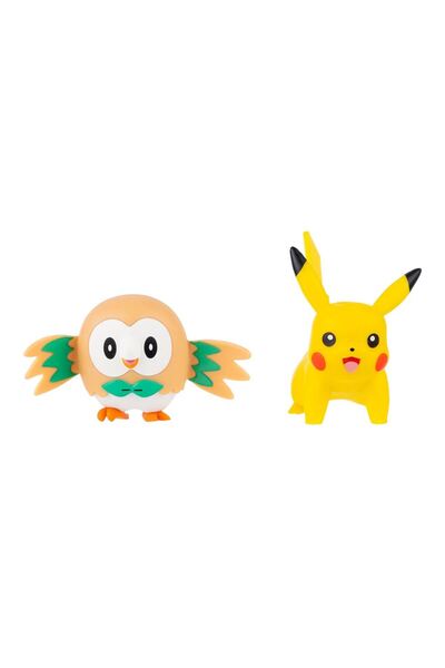 Pokemon Battle 2'li Figür Seti PKW4072 - Pikachu ve Rowlet