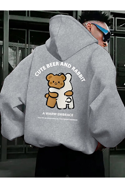 ALEYZA MODA Unisex men/women color custom Printed cotton Oversized Hooded swe...