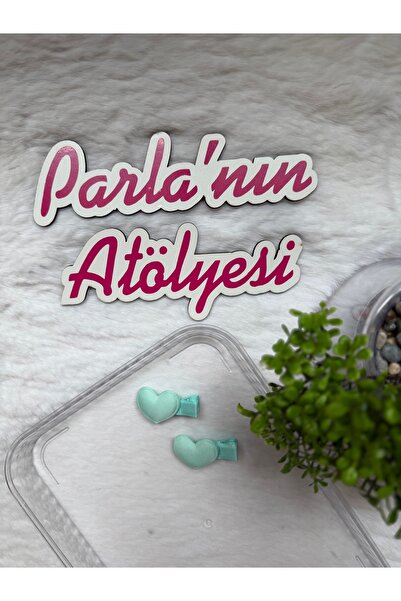 SOFT Dvodelni klip u obliku srca za devojčice i bebe, zelena ukosnica u oblik...