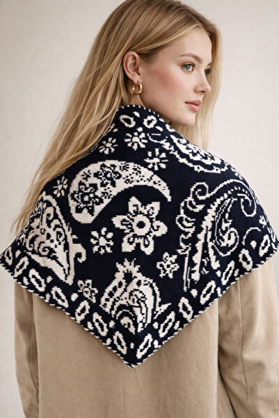 Şirin Giyim Aksesuar Triangle Scarf Shoulder Shawl Black for Women - Trendy V...