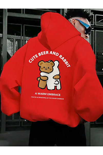 ALEYZA MODA Unisex men/women color custom Printed cotton Oversized Hooded swe...