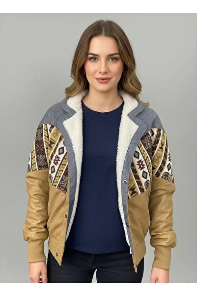 CANMODA (7760) Size 36/38 Compatible Vintage Pattern Oversized Unisex Jacket