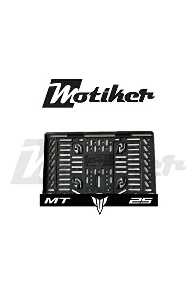 Motiker Pleksi Plakalık Siyah Üstüne Beyaz MT-25 Yazılı MT Logolu Tasarımlı M...