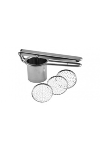 Perfect Home Stainless steel potato press with 3 sieves