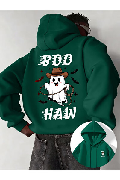 ALEYZA MODA Unisex Ανδρικό/Γυναικείο φούτερ με κουκούλα BOO, πολύχρωμο, με στ...