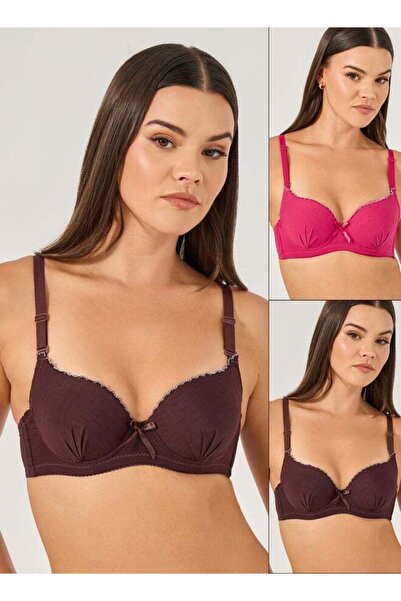 Stylish Pack of Two - Padded Wireless T-Shirt Bra with Varying Edges