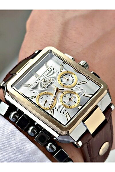Reward Kahverengi Kare Model Fonksiyonlar Aktif Orjinal Erkek Kol Saati + BİL...