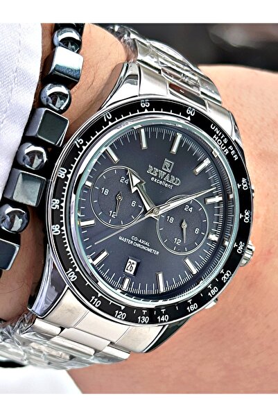 Reward ساعة يد رجالية ذات لون فضي ووظائف أصلية وسوار من الفولاذ النشط + سوار ...