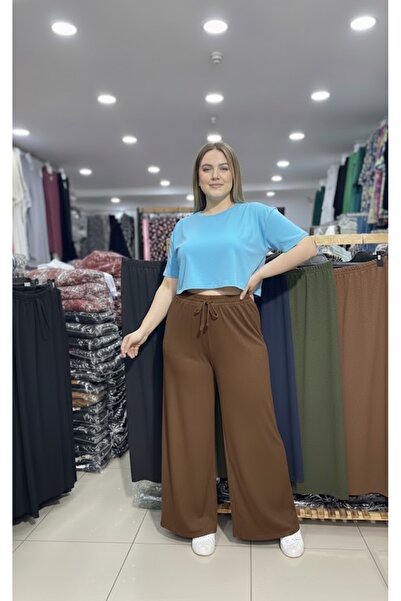 THEBEK Casual Stylish Hair Braid Pants |   Burgu Kumaş |   Battal Size