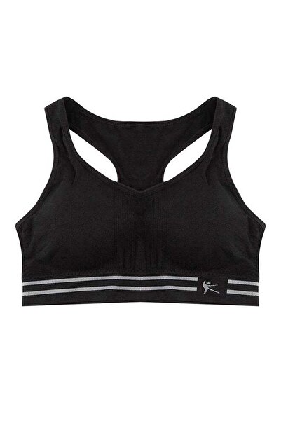 Generic Smooth Sports Bra with Racerback Design Black