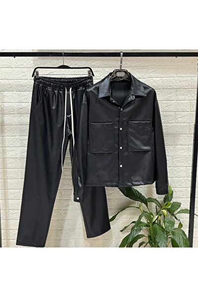 Urban Collection Men's faux leather suit