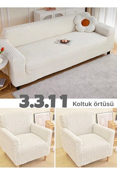 ÖZMAKAN Bürümcük Bone Sofa Set Cover 3.3.1.1