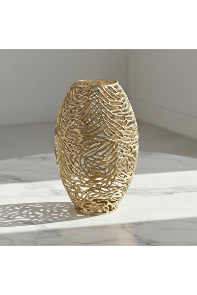 Generic مزهرية ديكور مزخرفة من كاسا لوكس - 33x33x51 سم