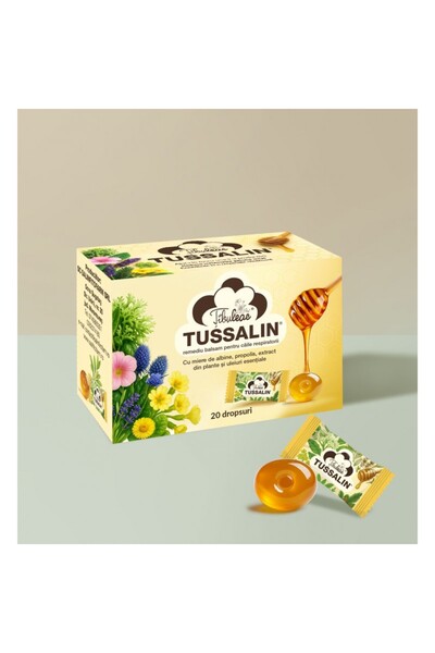 TIBULEAC Dropsuri pentru gât TUSSALIN 20 buc