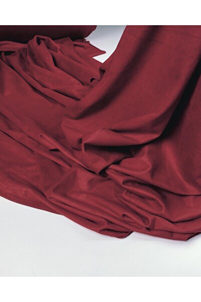 Kumaş Parça Țesătură din piele întoarsă de culoare roșie Lățime: 120 cm