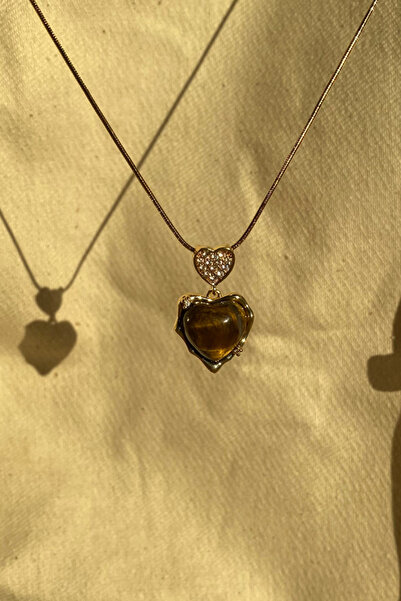 Brethils Mahogany Stone Coffee Steel Necklace Pinterest Model Tarnish Resista...