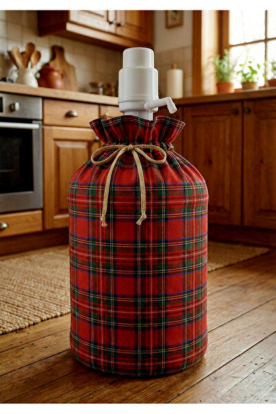 MiniStand Scottish Plaid Patterned Bottle Cover Fabric Bottle Cover Dust and ...