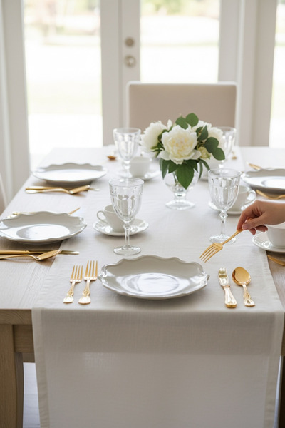 LALEZEN HOME 4-Person Ceramic Dessert Plate