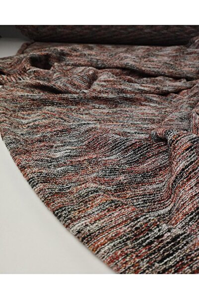 Kumaş Parça Kızıl Yeşil Ekru Simli İnce Tirko Kumaş