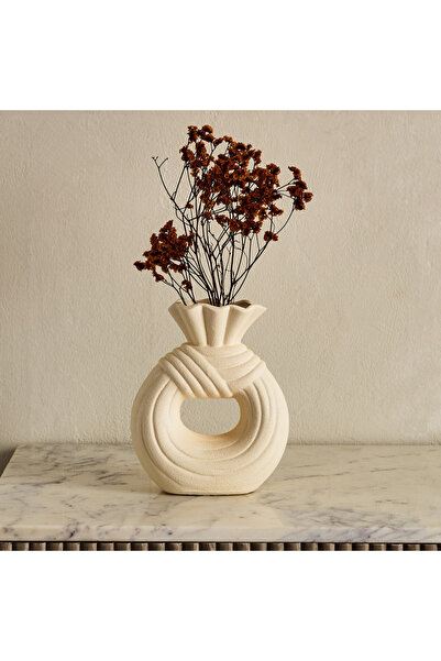 Home Box مزهرية سيراميك مزخرفة من تصميم أودري إيدن - 17 × 7.5 × 18 سم