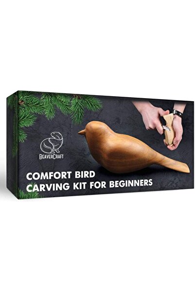 AyrStore DIY01 Ahşap Kuş Figürü Oyma Hobi Seti