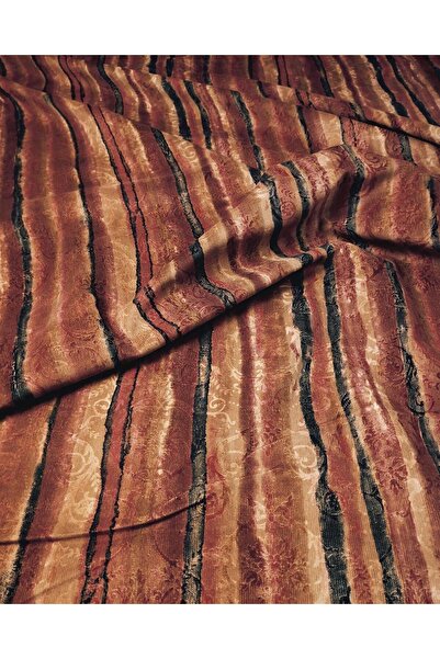 Kumaş Parça Catifea în culorile roșu, negru și maro Lățime: 140 cm